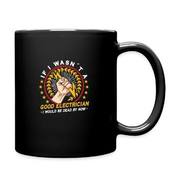 Electrician Electrical Engineer Lineman Electrical - Full Colour Mug - black - Right