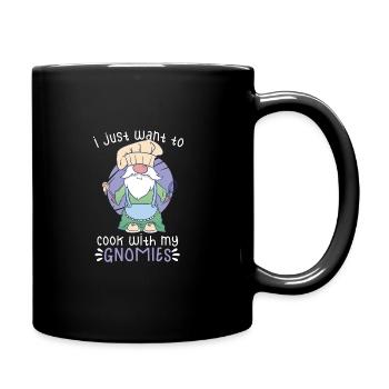 Cuisine Cuisinier Chef Gnomes Gnome Lover Drôle Gnome Gnome - Mug uni - noir - Droite