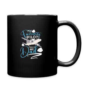 Pilote Aviation Avion Compagnie Aérienne Capitaine Aviator - Mug uni - noir - Droite