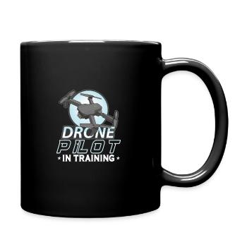 Drohne Pilot Opa Geschenkidee Alter Mann Mit - Tasse einfarbig - Schwarz - Rechts