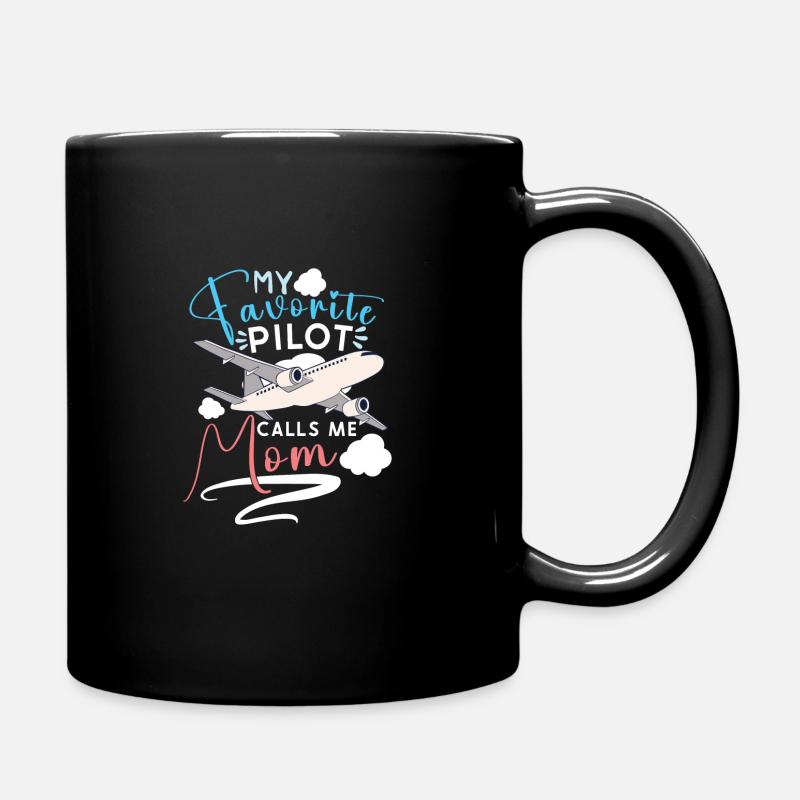 Pilote Aviation Avion Compagnie Aérienne Capitaine Aviator - Mug uni - noir