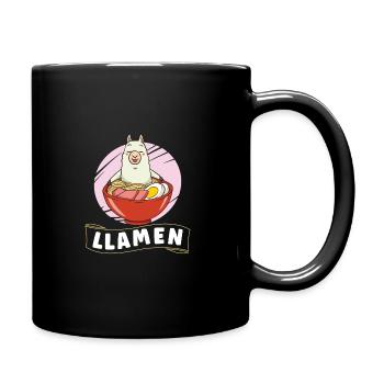 Ramen Fan Cuisine Japonaise Llama Llamas Cadeau - Mug uni - noir - Droite