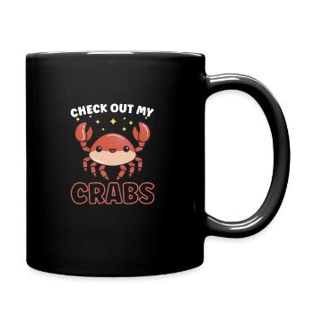 Crab Crab Shrimp Whisperer Crab Hunting Fisherman - Full Colour Mug - black - Right