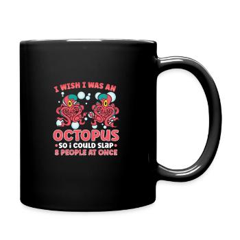 Octopus Marine Animals Sea Creature Squid Gift - Tasse einfarbig - Schwarz - Rechts