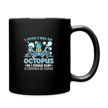 Octopus Marine Animals Sea Creature Squid Gift - Tasse einfarbig - Schwarz - Rechts