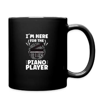 Piano Player Funny Piano Keyboard - Full Colour Mug - black - Right