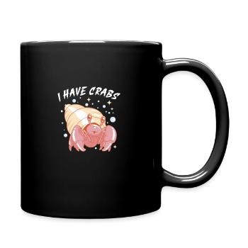 Hermit Crab Crabbing Crab Whisperer Crab Hunting - Full Colour Mug - black - Right
