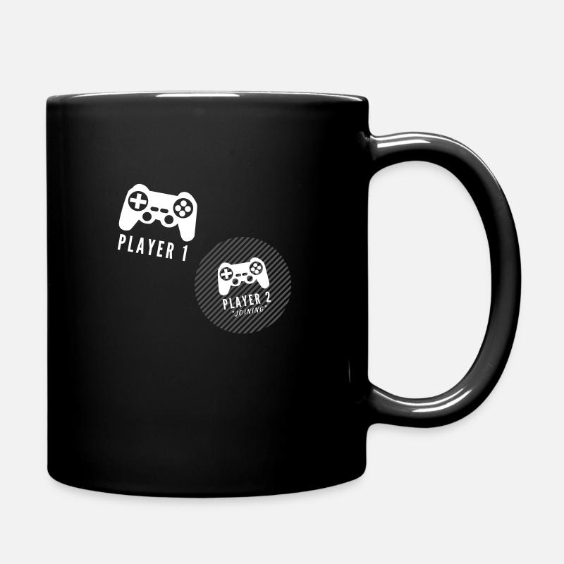 Player 2 joining - Full Colour Mug - black
