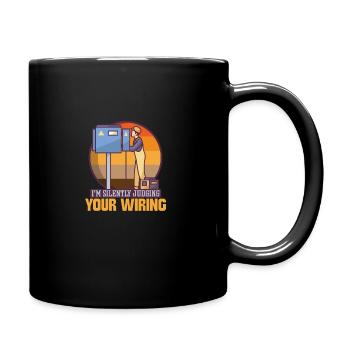 Electrician Electrical Engineer Lineman Electrical - Full Colour Mug - black - Right