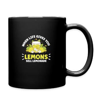 Lemonade Rack Lemon Juice Homemade - Full Colour Mug - black - Right
