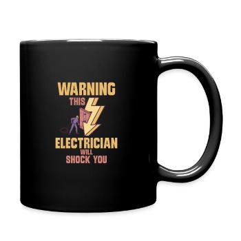 Electrician Electrical Engineer Lineman Electrical - Full Colour Mug - black - Right