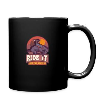 Rodeo Bull Riding Livestock Show Farmer Cattle - Mug uni - noir - Droite