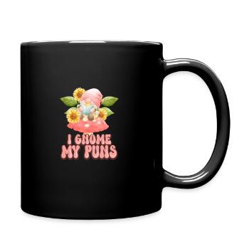 Garden Gnomes Gnome Lover Funny Gnome Gardening - Full Colour Mug - black - Right