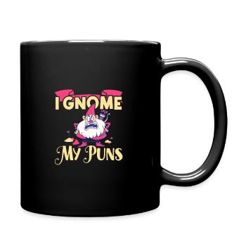 Garden Gnomes Gnome Lover Funny Gnome Gardening - Full Colour Mug - black - Right