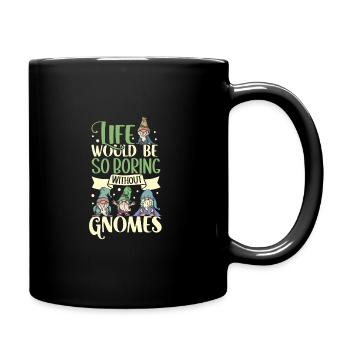 Garden Gnomes Gnome Lover Funny Gnome Gardening - Full Colour Mug - black - Right