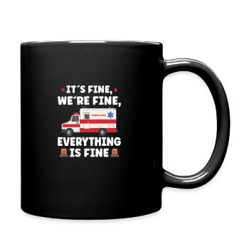Paramedic First Responder Ambulance Driver - Full Colour Mug - black - Right