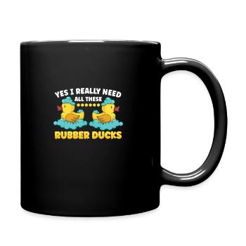Rubber Duck Ducks Bird Hunt Duck lover Gift Idea - Tasse einfarbig - Schwarz - Rechts