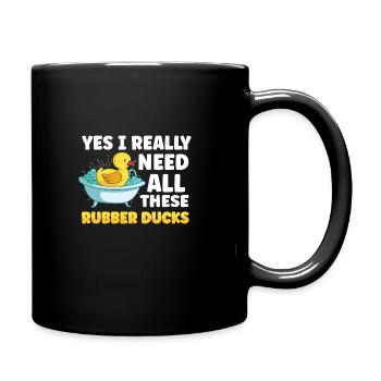 Rubber Duck Ducks Bird Hunt Duck lover Gift Idea - Tasse einfarbig - Schwarz - Rechts