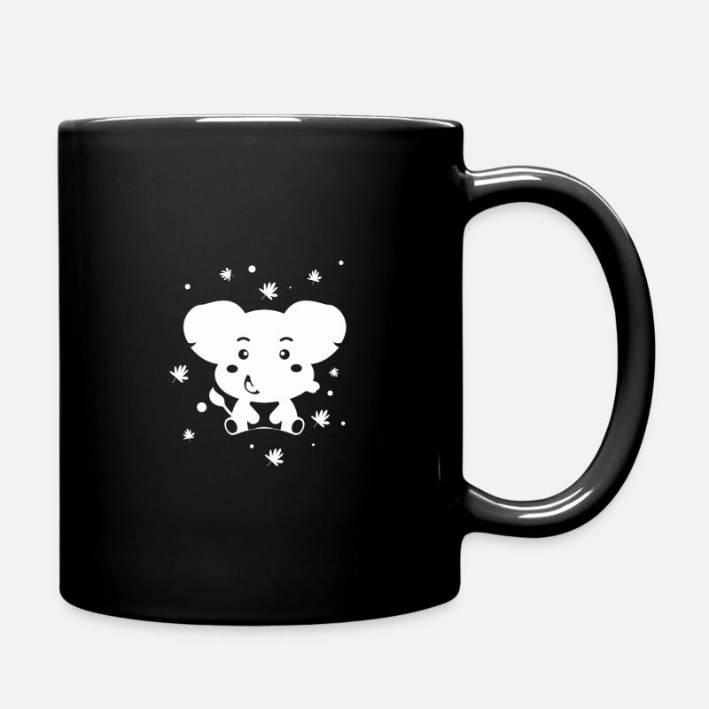 kleiner Elefant - Zootiere - Tierfreund - Tasse einfarbig - Schwarz