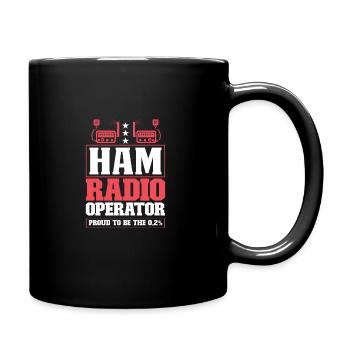 Amateur radio operator Amateur radio signal - Full Colour Mug - black - Right
