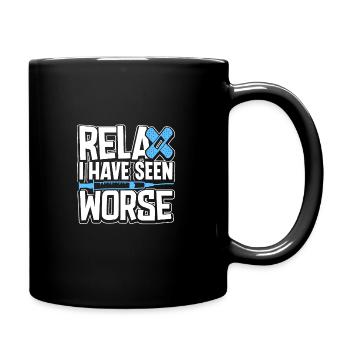 Krankenschwester Krankenpflege Klinik Sanitäter - Tasse einfarbig - Schwarz - Rechts