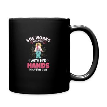 Krankenschwester Krankenpflege Klinik Sanitäter - Tasse einfarbig - Schwarz - Rechts