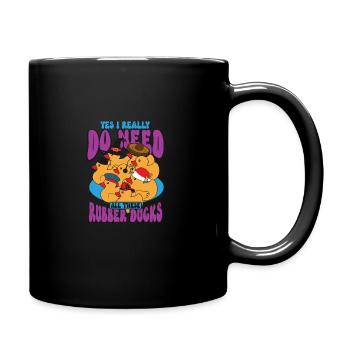 Rubber Duck Ducks Bird Hunt Duck lover Gift Idea - Full Colour Mug - black - Right