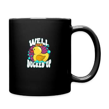 Gummiente Gummienten Entenliebhaber Badezimmer - Tasse einfarbig - Schwarz - Rechts