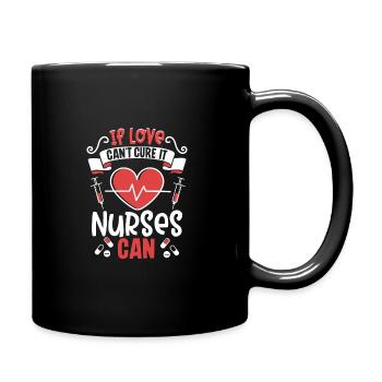 Krankenschwester Krankenpflege Klinik Sanitäter - Tasse einfarbig - Schwarz - Rechts