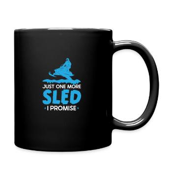 Snowmobile Snowmobile Winter Sports Gift Idea - Full Colour Mug - black - Right