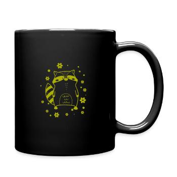 Drôle de raton laveur - Mug uni - noir - Droite