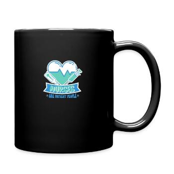 Nurse Nursing Clinic Paramedic - Full Colour Mug - black - Right