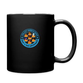Gummiente Gummienten Entenliebhaber Badezimmer - Tasse einfarbig - Schwarz - Rechts
