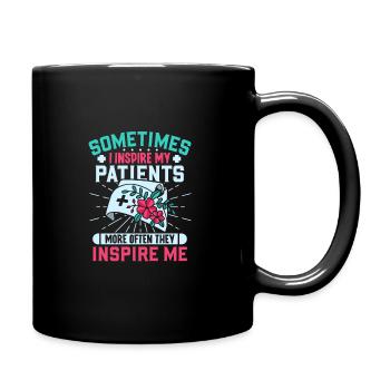 Krankenschwester Krankenpflege Klinik Sanitäter - Tasse einfarbig - Schwarz - Rechts