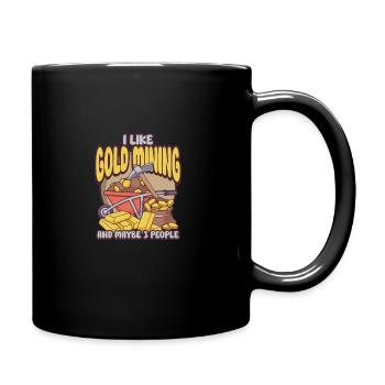 chercheur d'or extraction d'or orpaillage mine d'or - Mug uni - noir - Droite