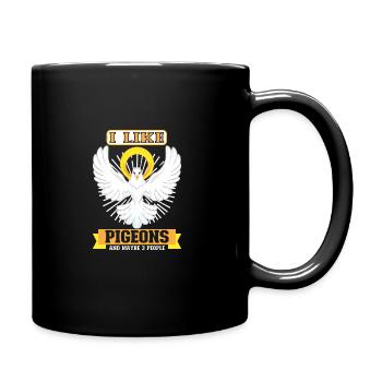 Pigeon Pigeon Racing Pigeon Racer Pigeon Keeper - Tasse einfarbig - Schwarz - Rechts