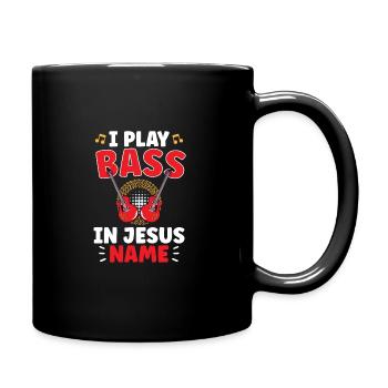 Bassiste Jésus Guitare Médiator Jésus Guitariste - Mug uni - noir - Droite
