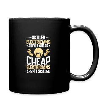 Electrician Electrical Engineer Lineman Electrical - Full Colour Mug - black - Right