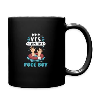 Schwimmer Scuba Diving Pool Boy Wassersport - Tasse einfarbig - Schwarz - Rechts
