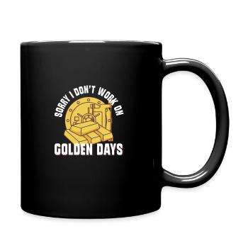 Goldgräber Goldbergbau Goldwaschen Goldmine - Tasse einfarbig - Schwarz - Rechts
