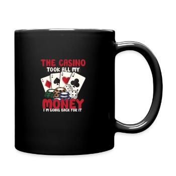 Poker Casino Poker Player Gambling Roulette Gift - Full Colour Mug - black - Right