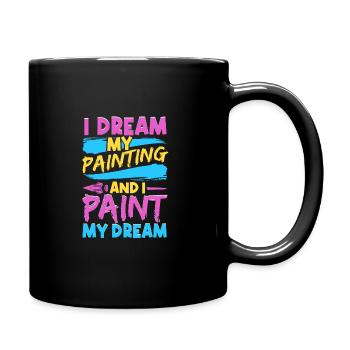 Künstler Malerei Maler Kunstfarbe Kunstlehrer - Tasse einfarbig - Schwarz - Rechts