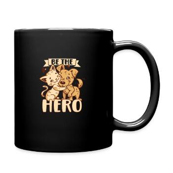 Animal RESCUE ANIMAL RIGHTS RESCUE Animal ADOPTION - Full Colour Mug - black - Right