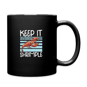 Prawns Seafood Favorite Food - Full Colour Mug - black - Right