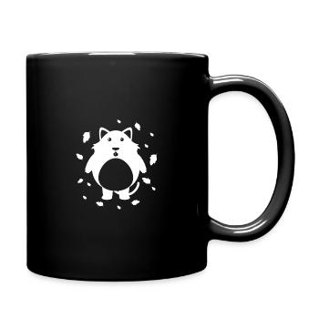 Waschbär - Zootier Naturschutz - Tasse einfarbig - Schwarz - Rechts