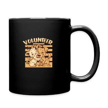 Cat RESCUE ANIMAL RIGHTS RESCUE Cat ADOPTION - Full Colour Mug - black - Right