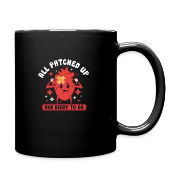 Open Heart Surgery Heart Surgery Survivor Gift - Tasse einfarbig - Schwarz - Rechts