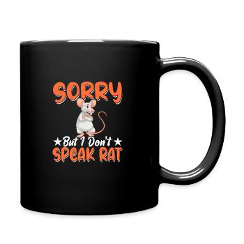 Rat Lover Rat Pet Rodent Mouse Rat Lady - Tasse einfarbig - Schwarz - Rechts