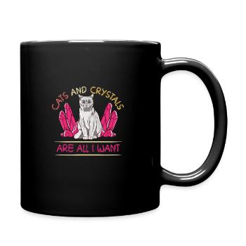 Crystal Healing Crystals and Stones - Full Colour Mug - black - Right