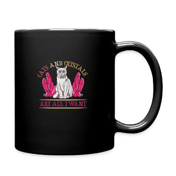 Crystal Healing Crystals and Stones - Full Colour Mug - black - Right
